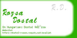 rozsa dostal business card